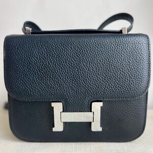 Vintage Navy Epsom Leather Hermes Constance